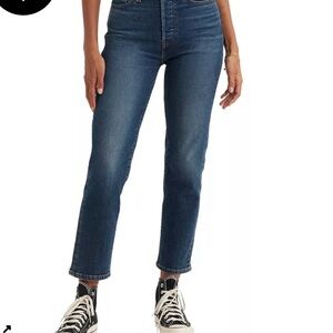 Levi's Dark Blue Ankle Jeans